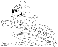 A coloring page of mickey mouse
